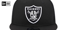 Raiders TEAM-BASIC TRUCKER SNAPBACK Black Hat by New Era - 3rd View