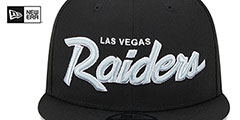 Raiders TEAM-SCRIPT SNAPBACK Black Hat by New Era - 3rd View