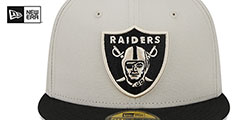 Raiders TWO-TONE STONE Fitted Hat by New Era - 3rd View