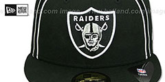 Raiders Y2K SOUTACHE Black Fitted Hat by New Era - 3rd View