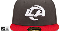 Rams 2T COLOR PACK Charcoal-Red Fitted Hat by New Era - 3rd View