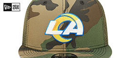 Rams ARMY CAMO TRUCKER Hat by New Era - 3rd View