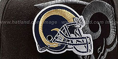 Rams NFL BLACK-CLASSIC FLEX Hat by New Era - 3rd View