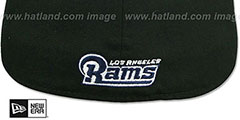 Rams NFL TEAM-BASIC Black-Navy Fitted Hat by New Era - 3rd View