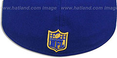 Rams SCRIPT TEAM-BASIC Royal-Gold Fitted Hat by New Era - 3rd View