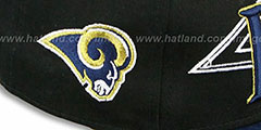 Rams THROUGH SNAPBACK Black-Navy Hat by New Era - 3rd View