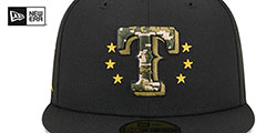 Rangers 2024 ARMED FORCES STARS N STRIPES Hat by New Era - 3rd View