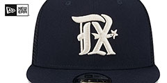 Rangers CITY CONNECT TRUCKER SNAPBACK Navy Hat by New Era - 3rd View