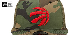 Raptors ARMY CAMO TRUCKER Hat by New Era - 3rd View