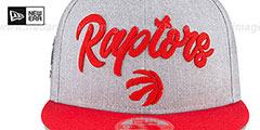 Raptors ROPE STITCH DRAFT SNAPBACK Grey-Red Hat by New Era - 3rd View