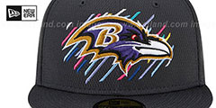 Ravens 2021 ONFIELD CRUCIAL CATCH Fitted Hat by New Era - 3rd View