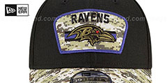 Ravens 2021 SALUTE-TO-SERVICE FLEX Black-Desert Hat by New Era - 3rd View