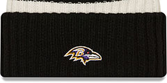 Ravens 2022 NFL SIDELINE Knit Beanie Hat by New Era - 3rd View