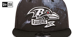 Ravens 2022 NFL SIDELINE TIE-DYE SNAPBACK Hat by New Era - 3rd View