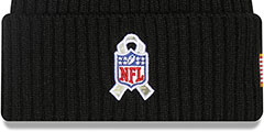 Ravens 2022 SALUTE-TO-SERVICE Knit Beanie Hat by New Era - 3rd View