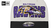 Ravens 2023 NFL DRAFT FLEX Stone-Black Hat by New Era - 3rd View