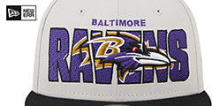 Ravens 2023 NFL DRAFT SNAPBACK Stone-Black Hat by New Era - 3rd View