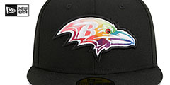 Ravens 2023 ONFIELD CRUCIAL CATCH Fitted Hat by New Era - 3rd View