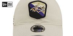 Ravens 2023 SALUTE-TO-SERVICE STRAPBACK Stone Hat by New Era - 3rd View