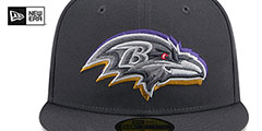 Ravens 2024 ONSTAGE NFL DRAFT Grey Fitted Hat by New Era - 3rd View