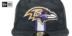 Ravens 2024 NFL SIDELINE Black Fitted Hat by New Era - 3rd View