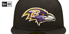 Ravens BANNER SIDE-PATCH Black Fitted Hat by New Era - 3rd View