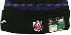 Ravens BCA CRUCIAL CATCH Knit Beanie Hat by New Era - 3rd View