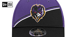 Ravens DASHMARK SIDELINE SNAPBACK Purple-Black Hat by New Era - 3rd View