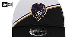 Ravens DASHMARK SIDELINE SNAPBACK White-Black Hat by New Era - 3rd View