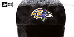 Ravens FROSTWORK TRAPPER Purple Knit Hat by New Era - 3rd View