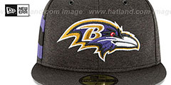 Ravens HOME ONFIELD STADIUM Black Fitted Hat by New Era - 3rd View