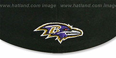 Ravens NFL 2T CHOP-BLOCK Black-Purple Fitted Hat by New Era - 3rd View