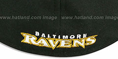 Ravens NFL JERSEY-STRIPE Black Fitted Hat by New Era - 3rd View