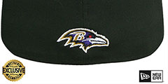 Ravens NFL LIGATURE Black Fitted Hat by New Era - 3rd View