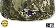 Ravens NFL LIGATURE Realtree Camo Fitted Hat by New Era - 3rd View