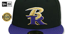 Ravens NFL LIGATURE SIDE-PATCH Black-Purple Fitted Hat by New Era - 3rd View