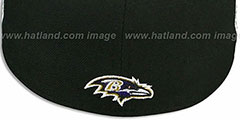 Ravens NFL RETRO PATCH Black-White Fitted Hat by New Era - 3rd View