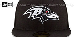 Ravens NFL TEAM-BASIC Black-White Fitted Hat by New Era - 3rd View