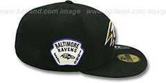 Ravens SIDE TEAM-PATCH Black Fitted Hat by New Era - 3rd View