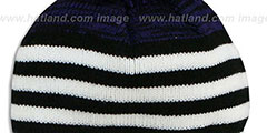 Ravens SNOWFALL STRIPE Knit Beanie Hat by New Era - 3rd View