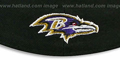 Ravens STACK-THE-BOX Black Fitted Hat by New Era - 3rd View