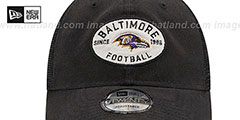 Ravens STANDARD TRUCKER SNAPBACK Black Hat by New Era - 3rd View