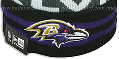 Ravens SUPER BOWL XLVII Black Knit Beanie Hat by New Era - 3rd View