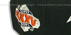 Ravens SUPER BOWL XXXV Black Fitted Hat by New Era - 3rd View