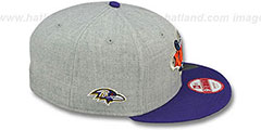 Ravens SUPER BOWL XXXV SNAPBACK Grey-Purple Hat by New Era - 3rd View