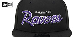 Ravens TEAM-SCRIPT SNAPBACK Black Hat by New Era - 3rd View