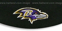 Ravens WORD-KNOCK Black-Purple Fitted Hat by New Era - 3rd View