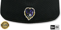 Ravens WORLD CLASS VIZA MESH-BACK Purple-Black Fitted Hat by New Era - 3rd View