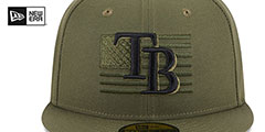 Rays 2023 ARMED FORCES STARS N STRIPES Hat by New Era - 3rd View