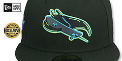 Rays ALTERNATE CITY CONNECT Black Fitted Hat by New Era - 3rd View